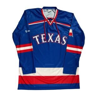 Texas Rangers Hockey Jersey Size Medium Promo Night Globe Life Field